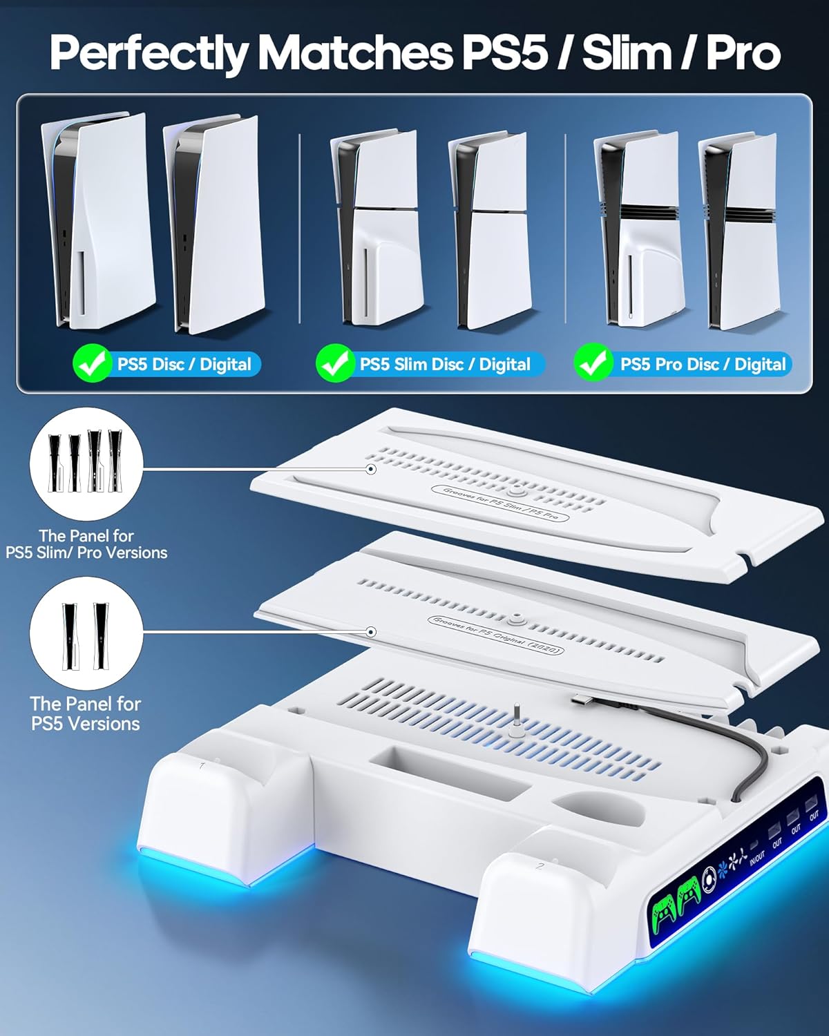 BASE VERTICAL PS5 FAT, SLIM, PRO DIGITAL/ DISCO EASY GAMES