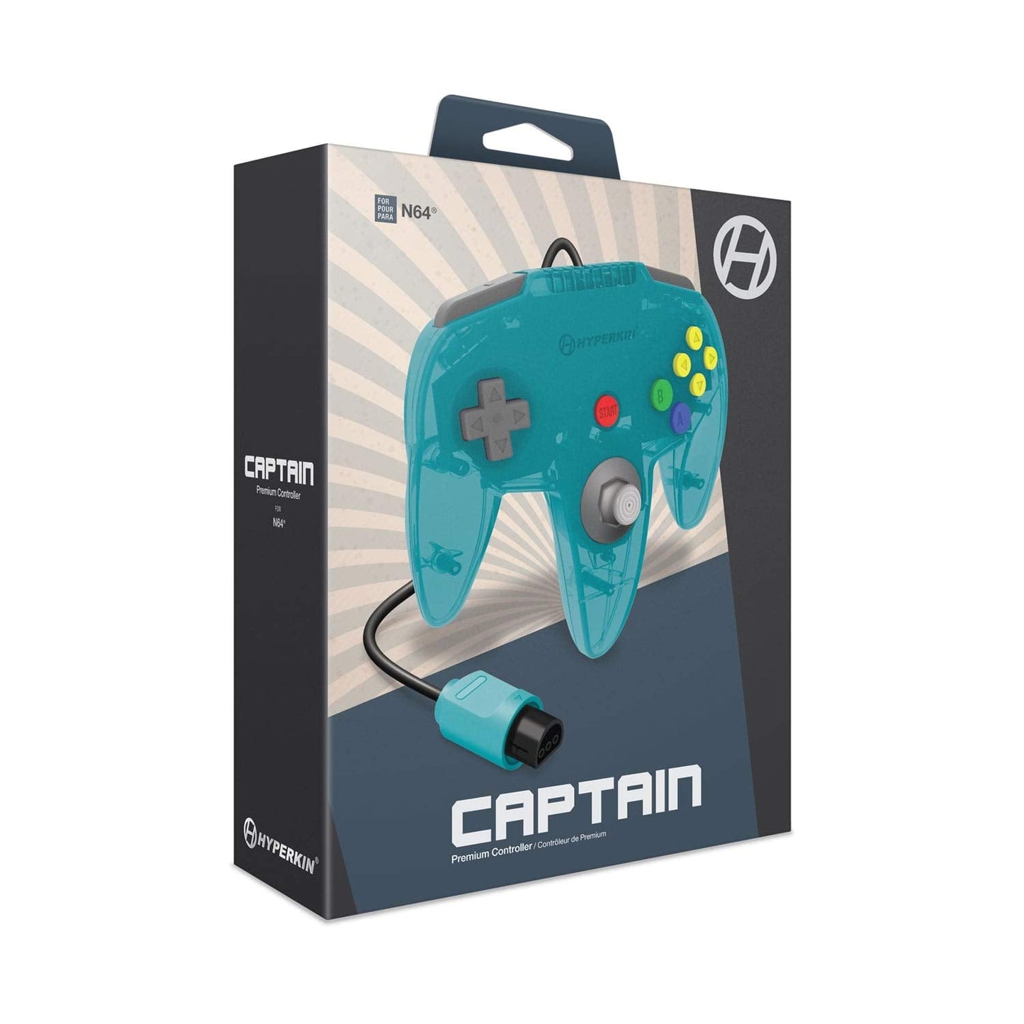 Hyperkin "Captain" Premium Controller for N64 (Turquoise) - Nintendo 64 Hyperkin