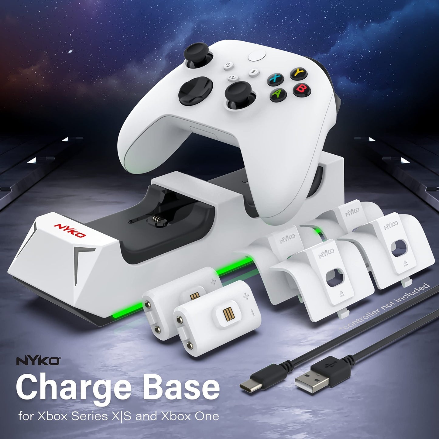 Nyko Charging Station for Xbox Series XS & Charge Base for 2 Controllers Nyko