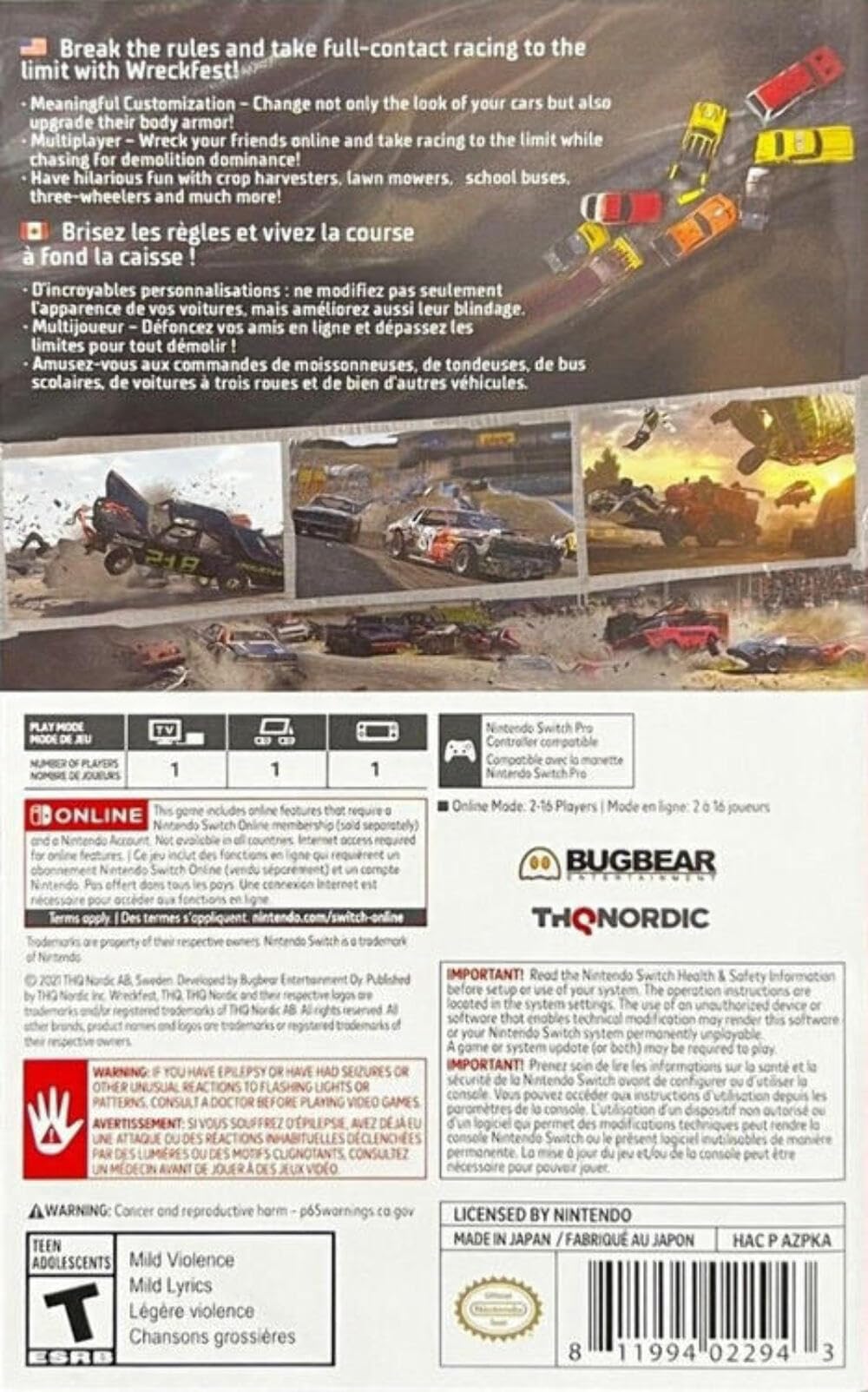 Wreckfest - Nintendo Switch THQ Nordic