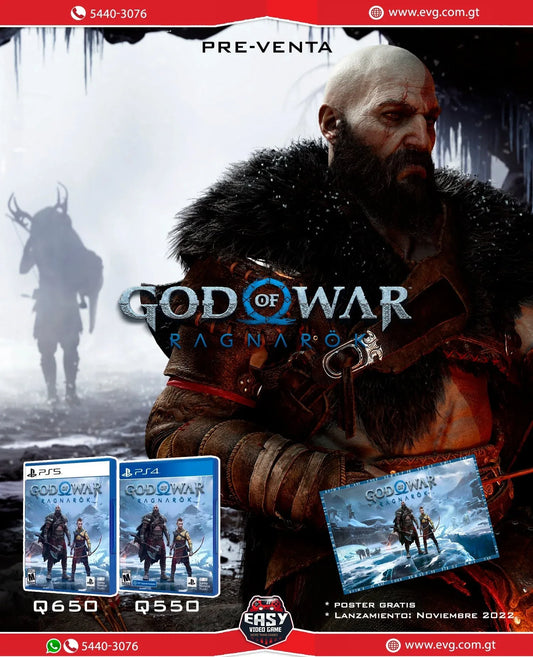 GOD OF WAR RAGNAROK PS4 easy video game