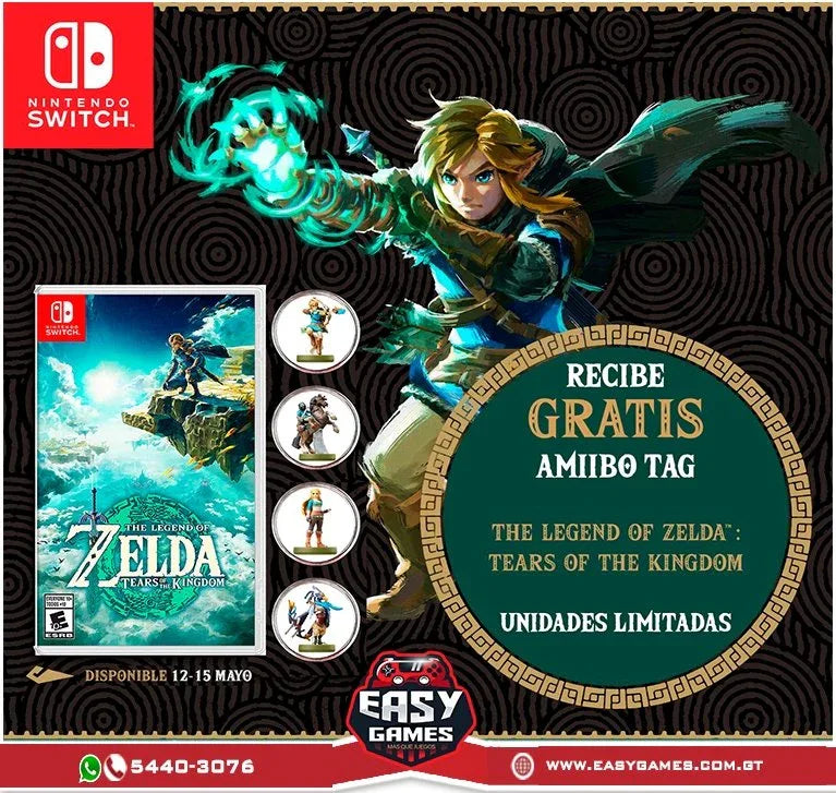 NINTENDO SWITCH OLED ZELDA TEARS OF KINGDOM easy video game
