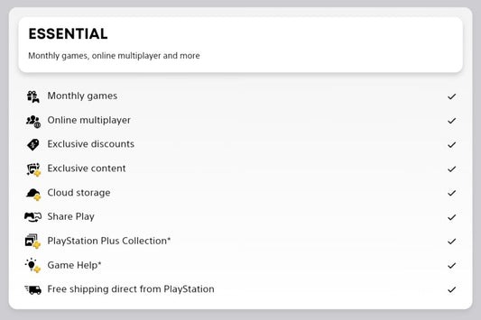 PS PLUS ESSENTIALS 12 MESES