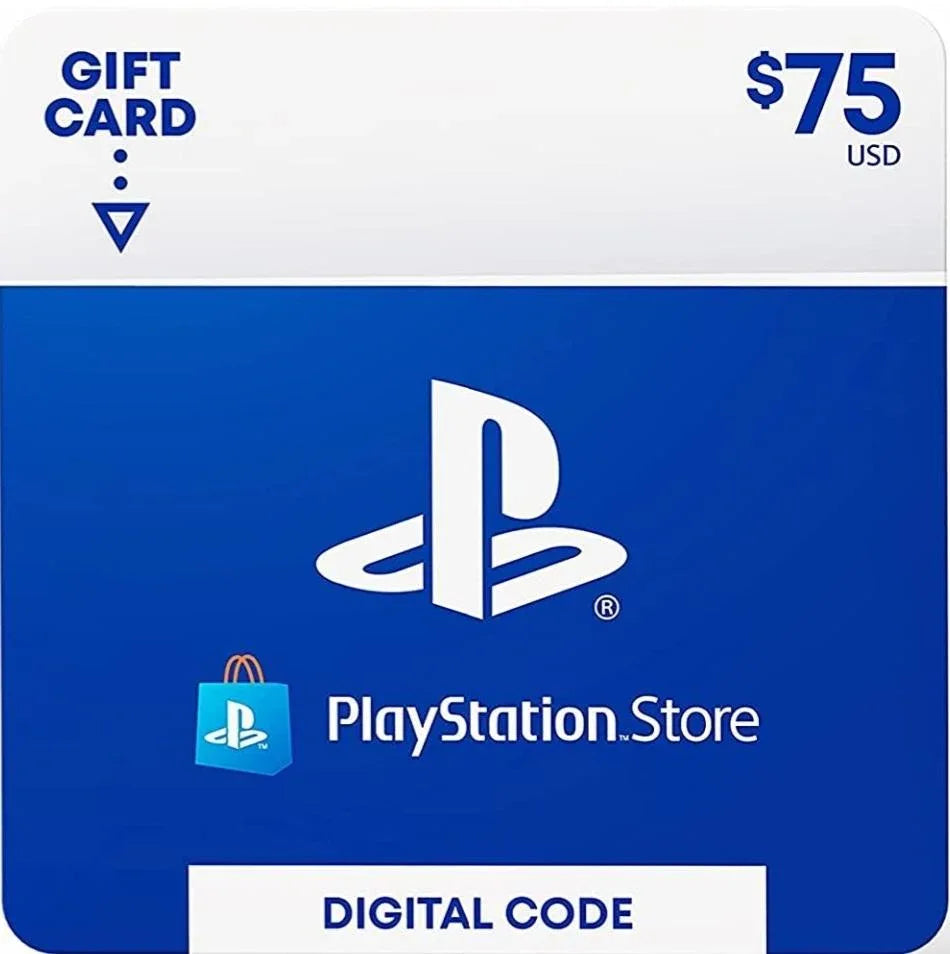 PSN - PLAY STATION NETWORK CARD $75 easy video game