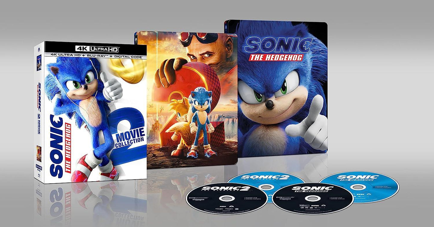 SONIC THE HEDGEHOG 1+2 4K BLU-RAY easy games