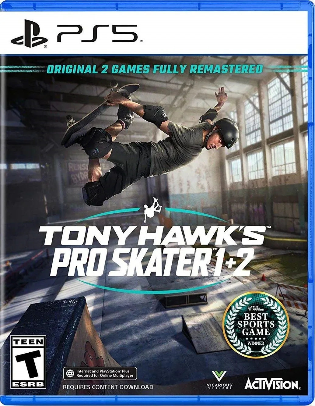 TONY HAWK'S PRO SKATER 1 + 2 PS5 easy video game