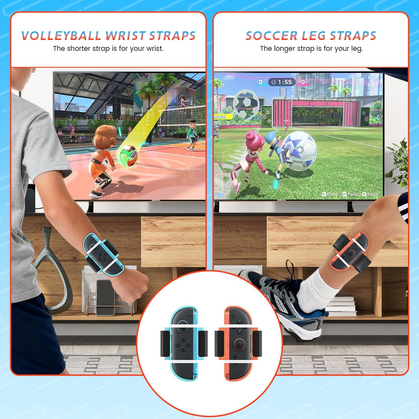 12-in-1 Switch Sports Accessories Bundle for Switch 1/2/OLED CODOGOY
