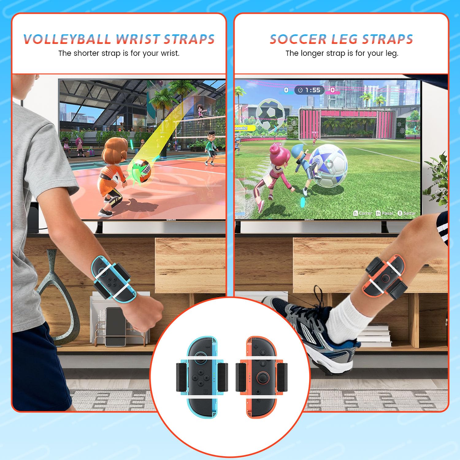 12-in-1 Switch Sports Accessories Bundle for Switch 1/2/OLED CODOGOY