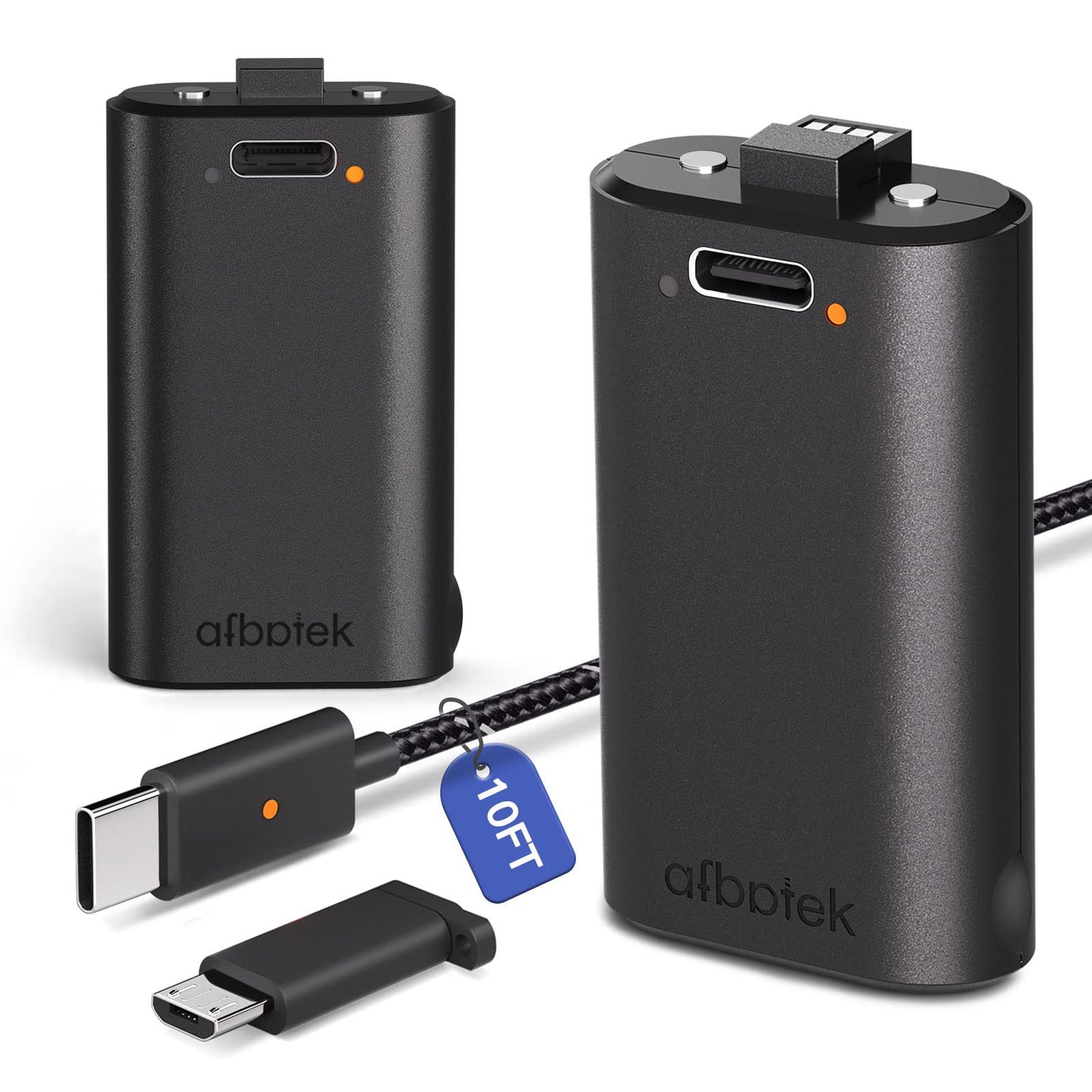 2 Pack Xbox Rechargeable Battery Pack, Xbox Series X Play & Charge Kit 1400mAh - EASY GAMES