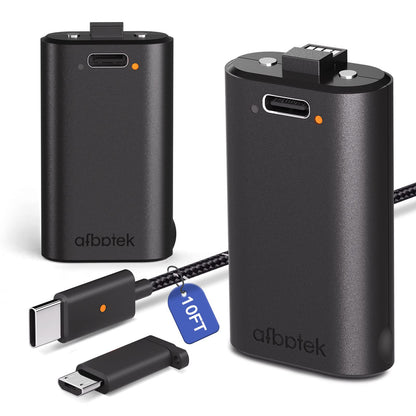 2 Pack Xbox Rechargeable Battery Pack, Xbox Series X Play & Charge Kit 1400mAh - EASY GAMES
