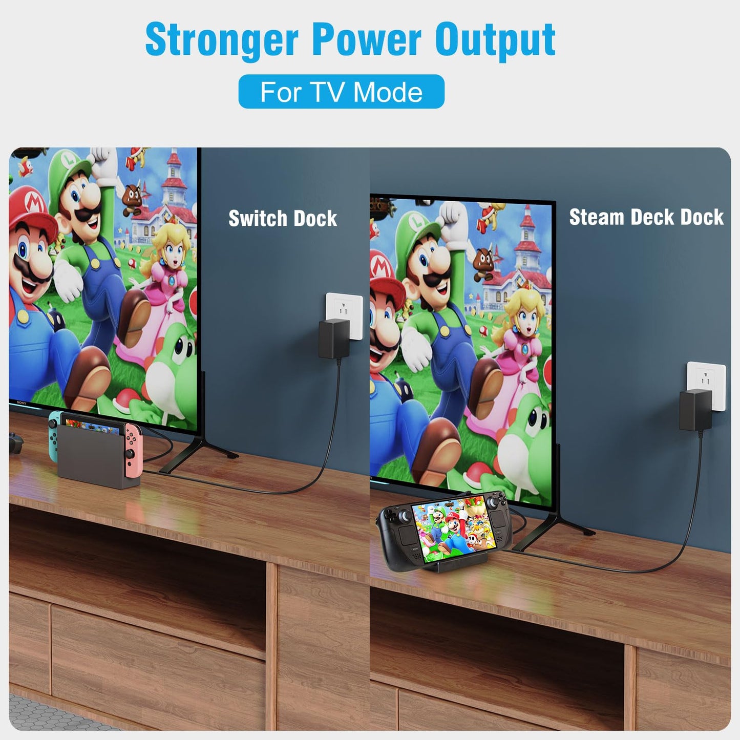 45W Charger for Nintendo Switch - 15V 2.6A AC Adapter Fast Charging MARSDOCK
