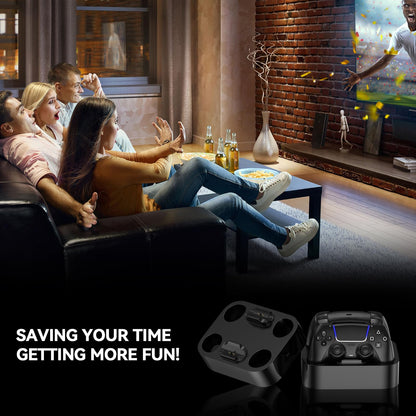 LVFAN PS5 Controller Charger Station, Fast Charging Dock for PlayStation 5 Controllers, Dual Controller Charging Stand Replacement for DualSense & DualSense Edge, Black