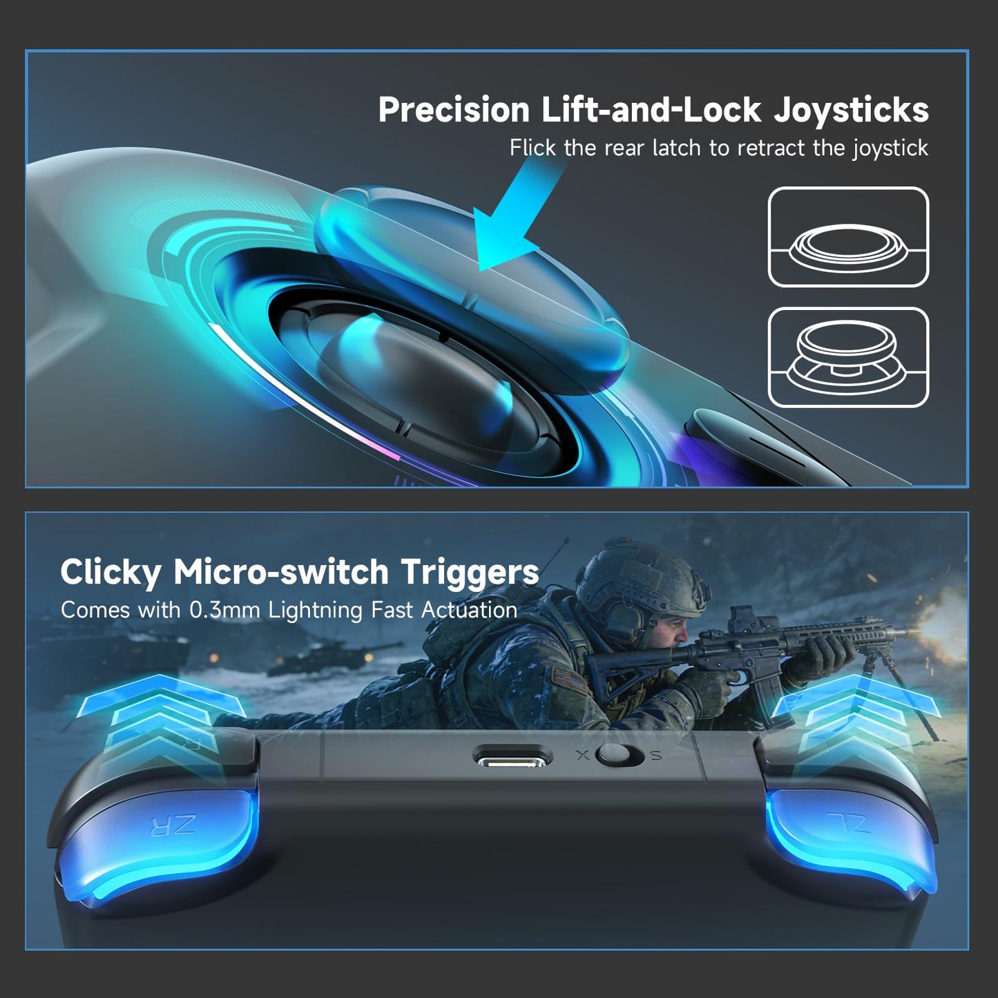 AceGamer 2 Pack Wireless Pocket Controller for Nintendo Switch/Switch 2 AceGamer