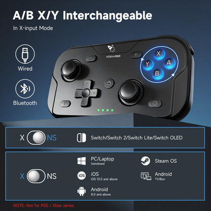 AceGamer 2 Pack Wireless Pocket Controller for Nintendo Switch/Switch 2 AceGamer