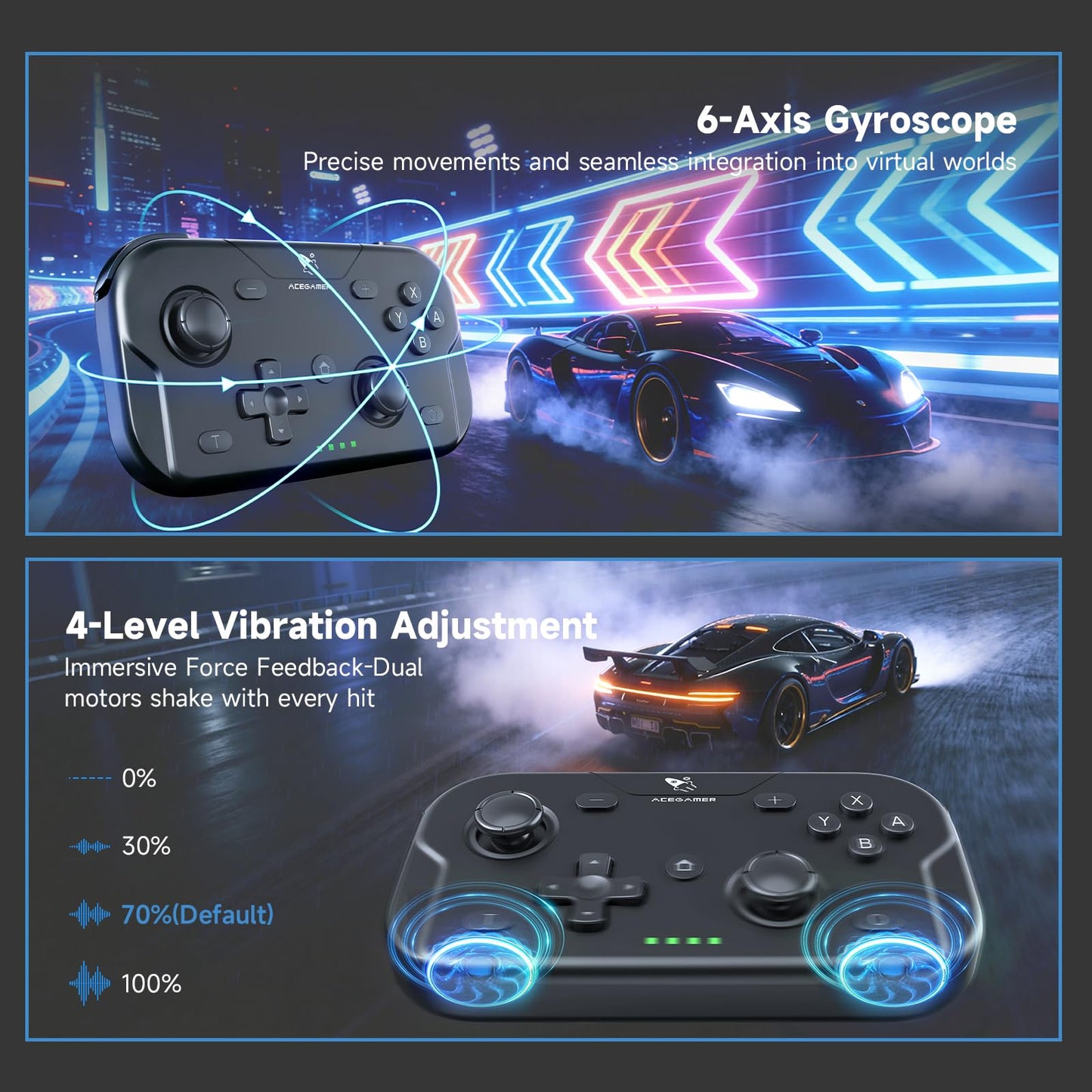 AceGamer 2 Pack Wireless Pocket Controller for Nintendo Switch/Switch 2 AceGamer