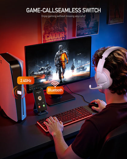 acer Wireless Gaming Headset, PS5 Headset with 2.4GHz for Ps5, Ps4, PC, Switch, Bluetooth Acer