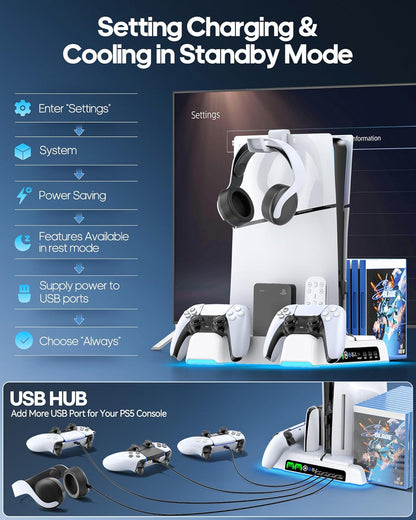 BASE VERTICAL PS5 FAT, SLIM, PRO DIGITAL/ DISCO EASY GAMES
