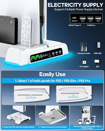 BASE VERTICAL PS5 FAT, SLIM, PRO DIGITAL/ DISCO EASY GAMES