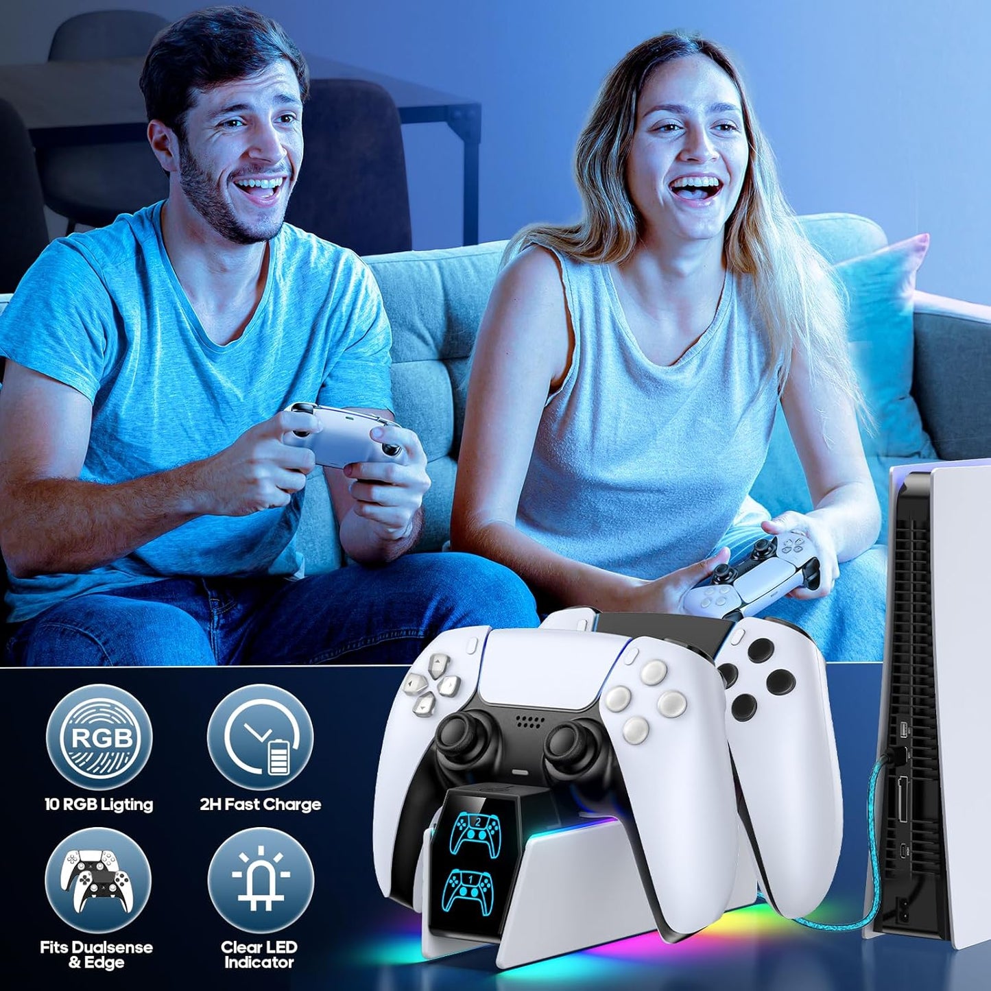 CARGADOR DUALSENSE PS5 EASY GAMES