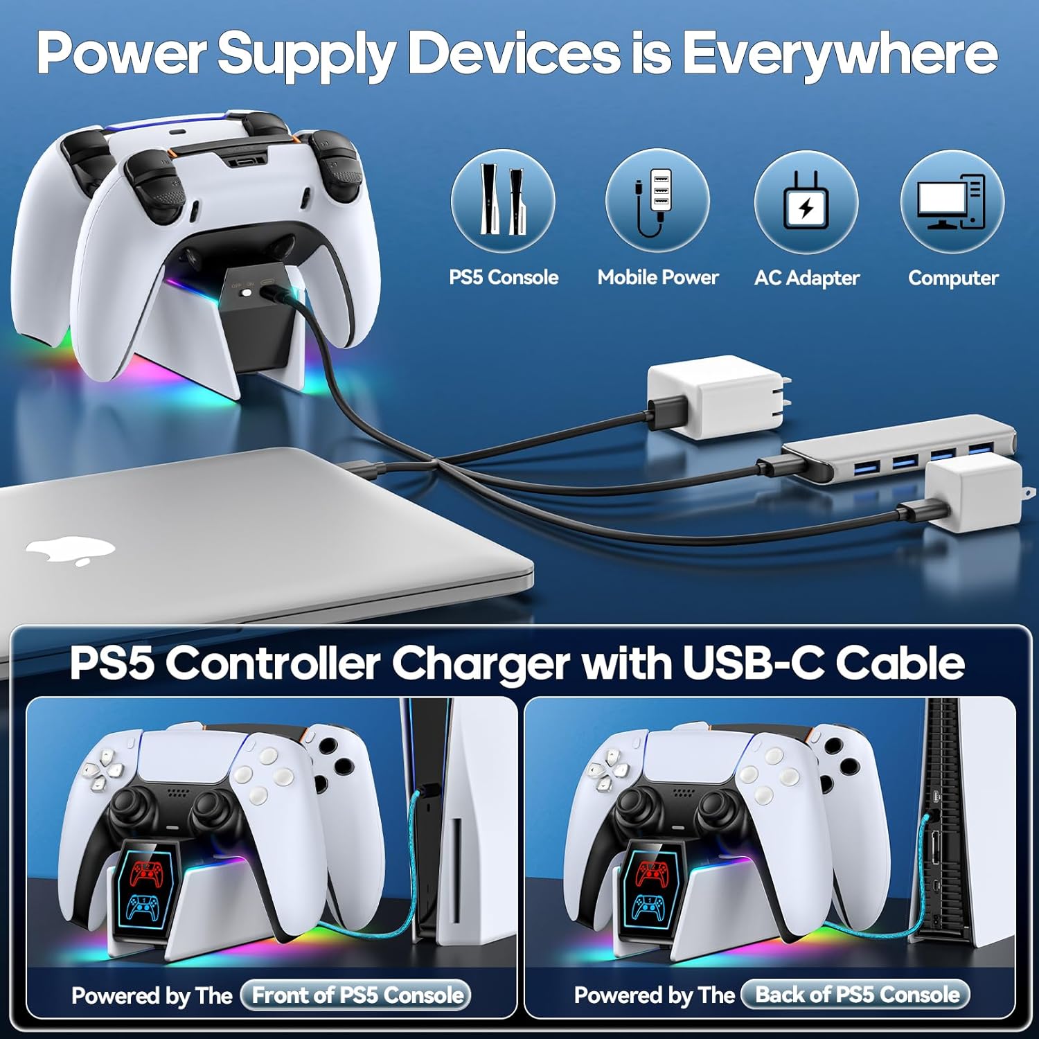 CARGADOR DUALSENSE PS5 EASY GAMES