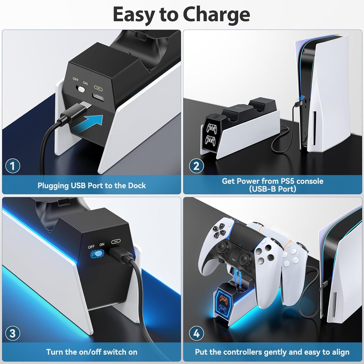 CARGADOR DUALSENSE PS5 EASY GAMES
