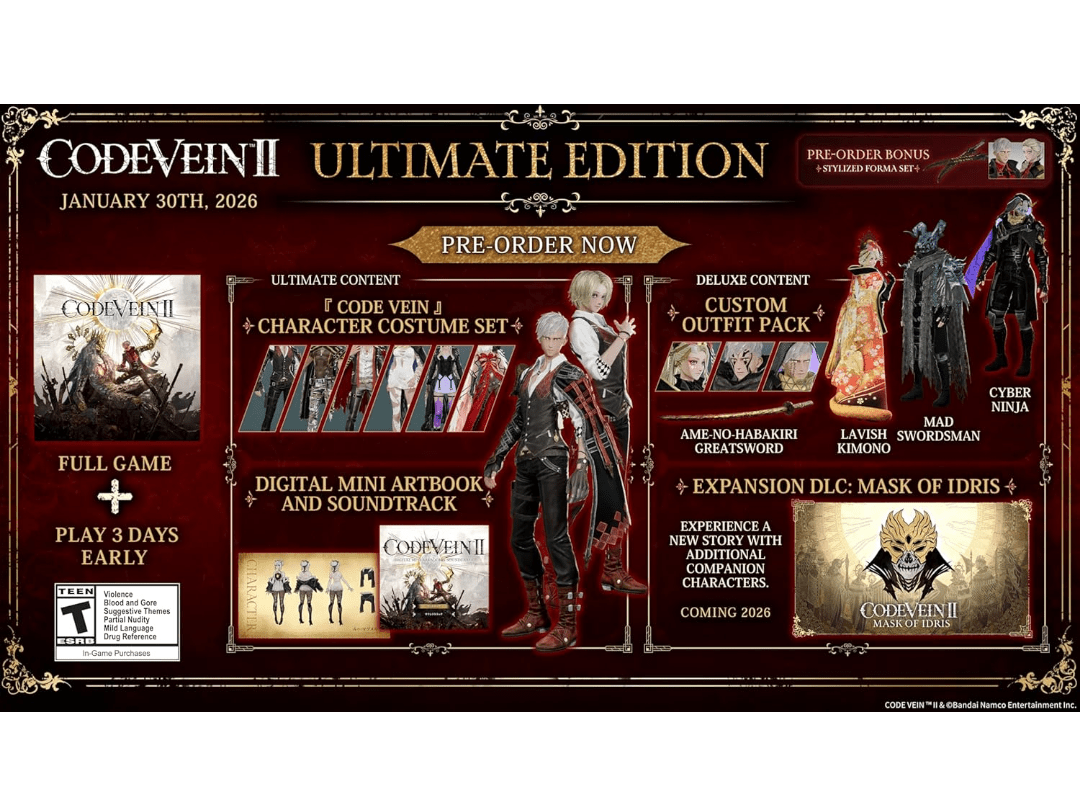 CODE VEIN 2 ULTIMATE PS5