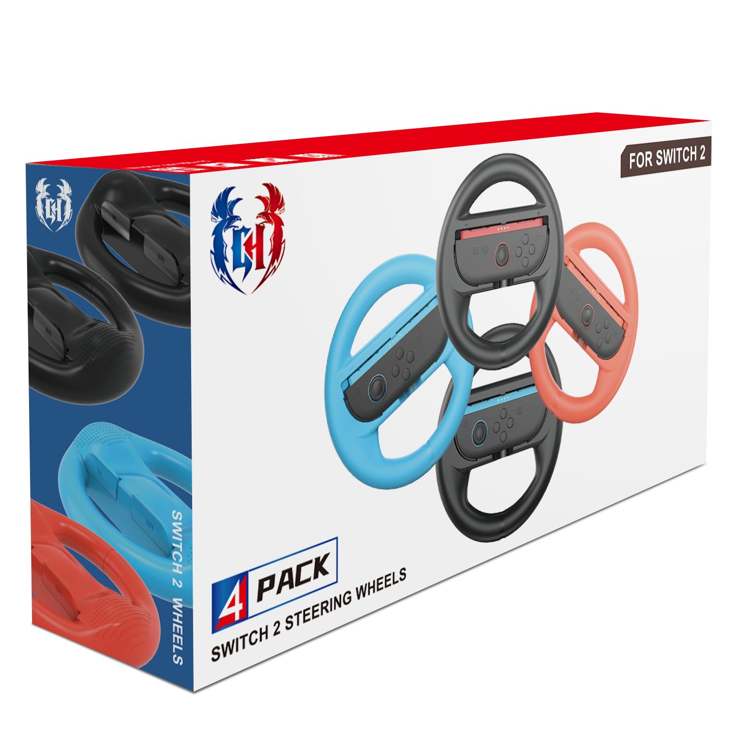 GH4 Pack Switch 2 Steering Wheel Compatible with Mario Kart World GH