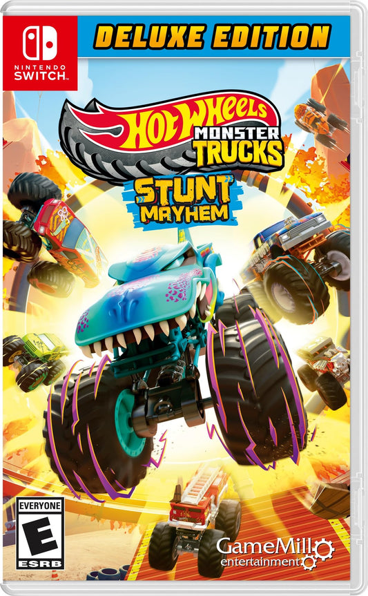 Hot Wheels Monster Trucks: Stunt Mayhem Deluxe Edition - Nintendo Switch (Amazon Exclusive) Game Mill