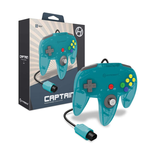 Hyperkin "Captain" Premium Controller for N64 (Turquoise) - Nintendo 64 Hyperkin