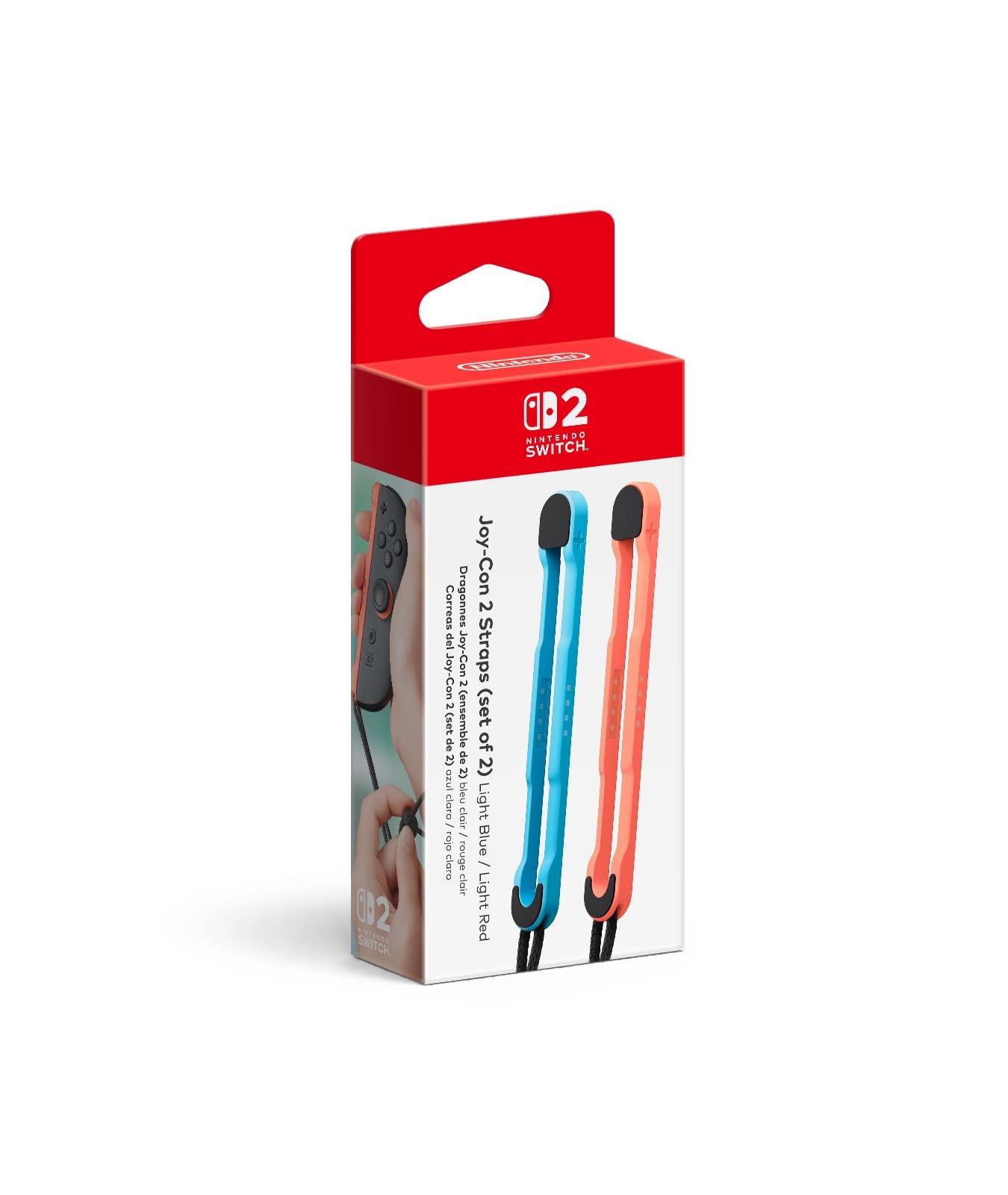 Joy-Con™ 2 Straps (set of 2) Light Blue/Light Red Nintendo