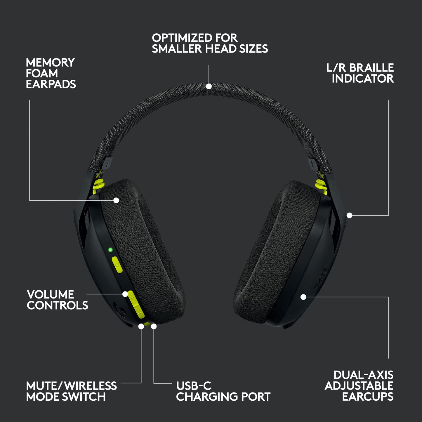 Logitech G435 Lightspeed & Bluetooth Wireless Headset - PS4, PS5, Switch 1 y 2 Logitech G