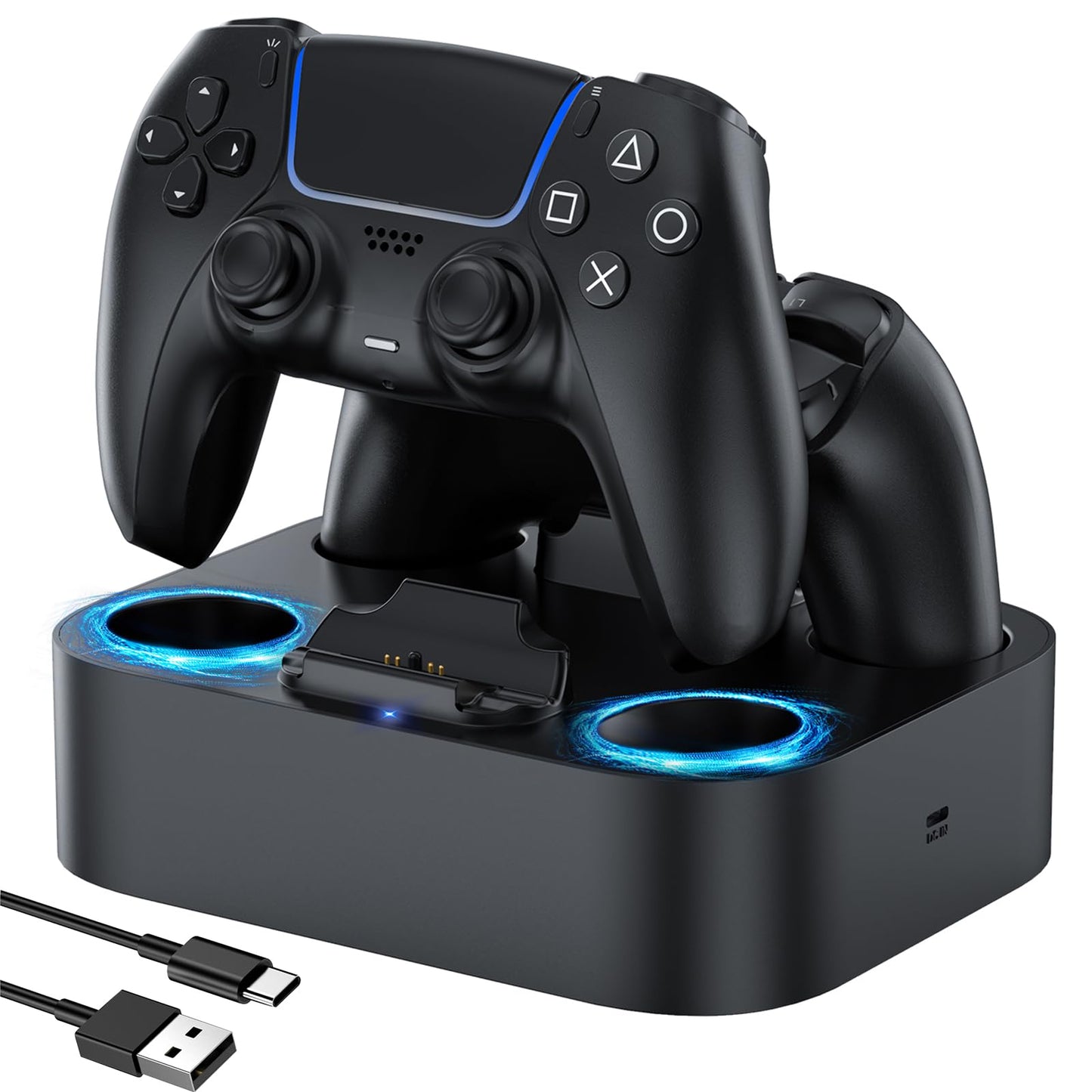 LVFAN PS5 Controller Charger Station, Fast Charging for PS5 Controllers LVFAN