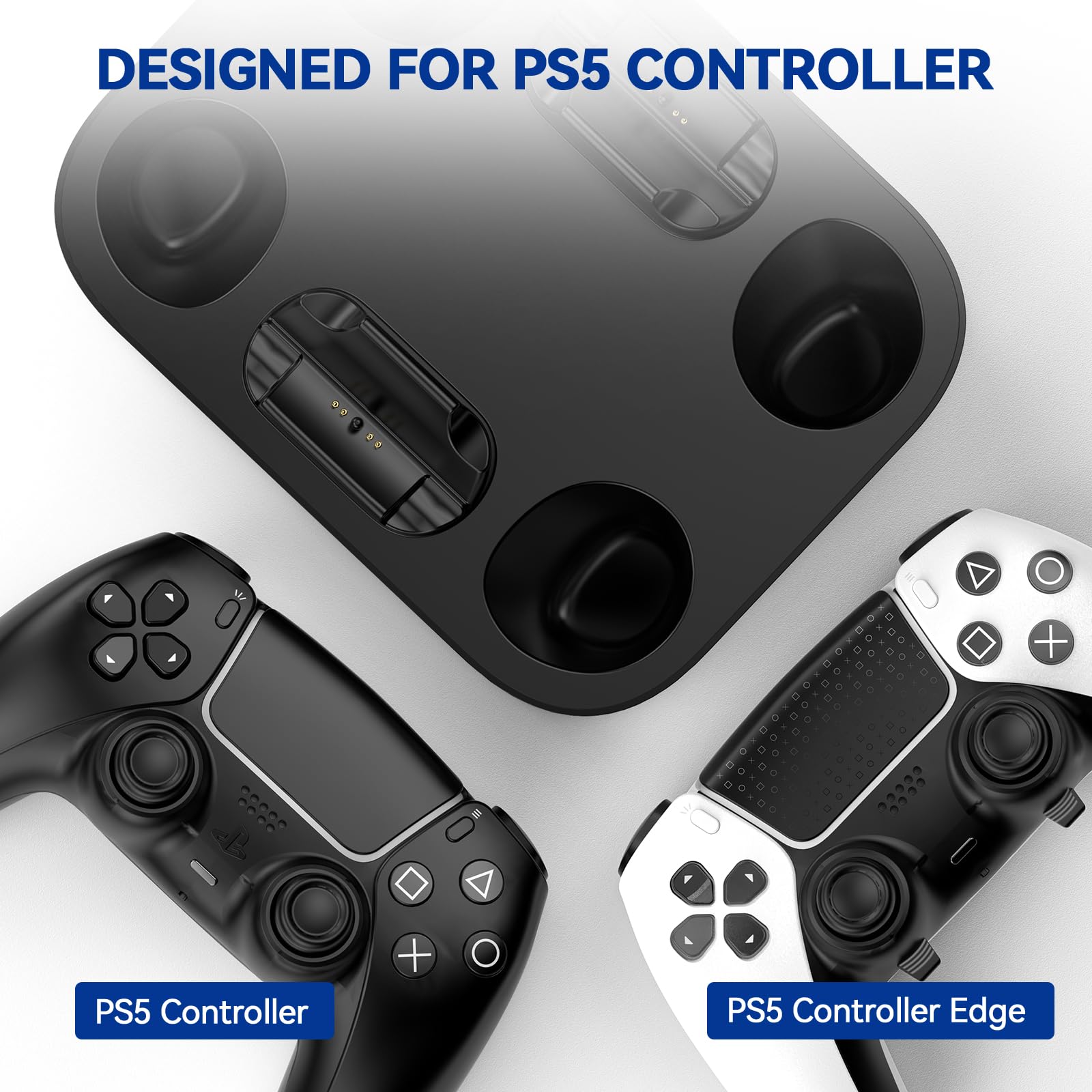 LVFAN PS5 Controller Charger Station, Fast Charging for PS5 Controllers LVFAN