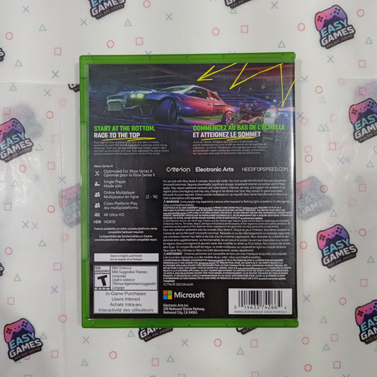 NEED FOR SPEED UNBOUND XBOX SERIES X easy video game