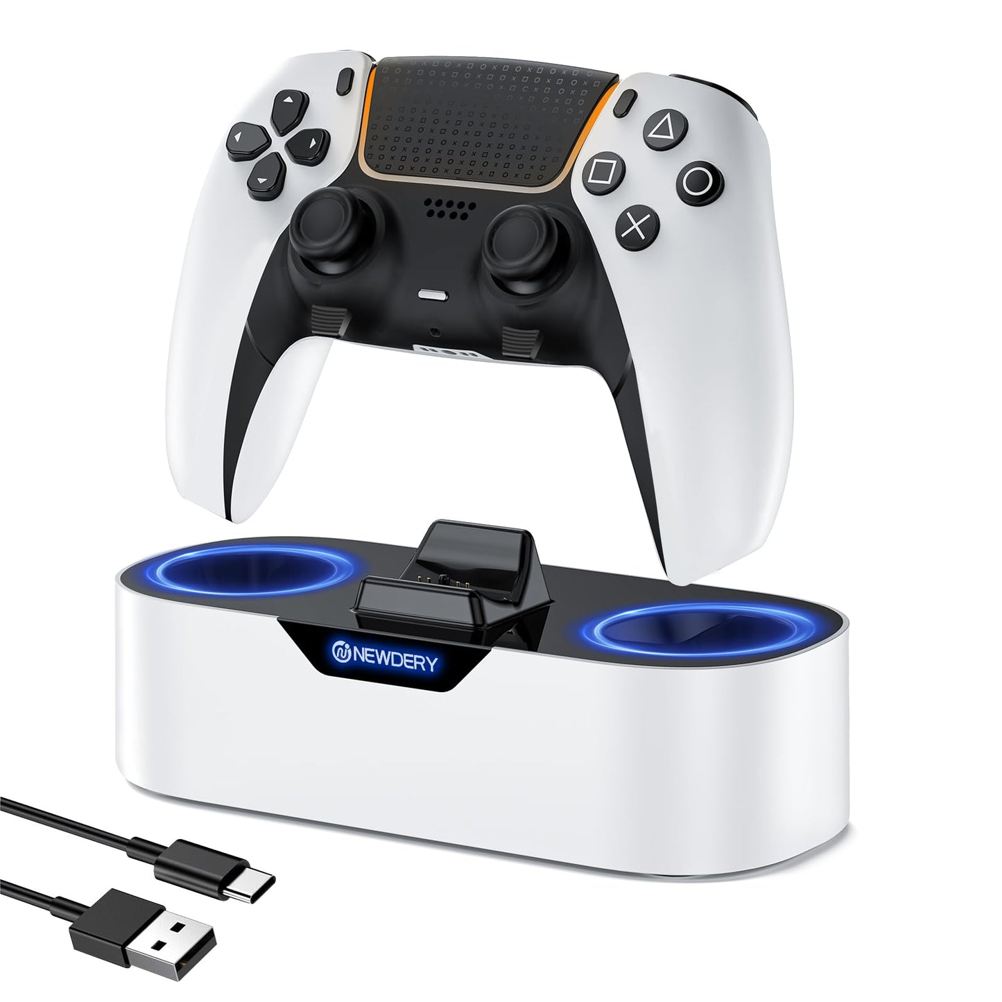 NEWDERY Controller Charger Station, Fast Charging Dock for PS5 NEWDERY