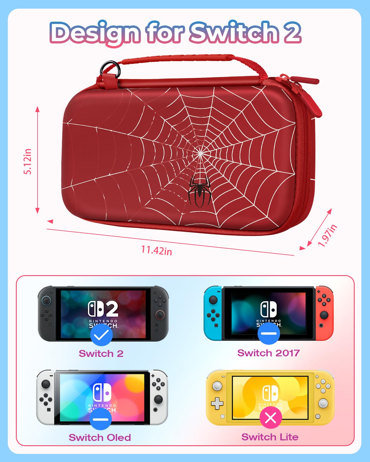 Nintendo Switch 2 Carrying Case - Red Cute Gurgitat