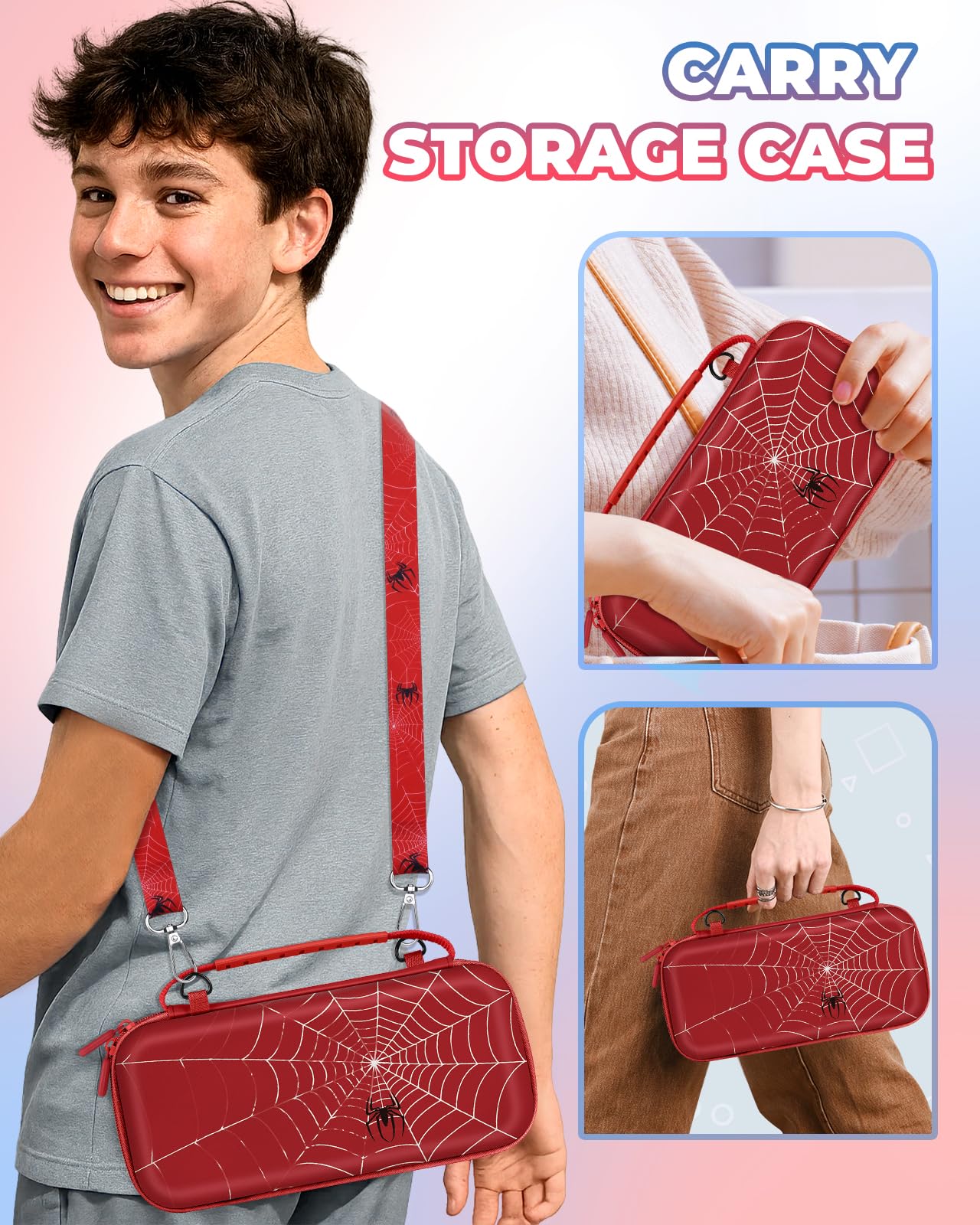 Nintendo Switch 2 Carrying Case - Red Cute Gurgitat