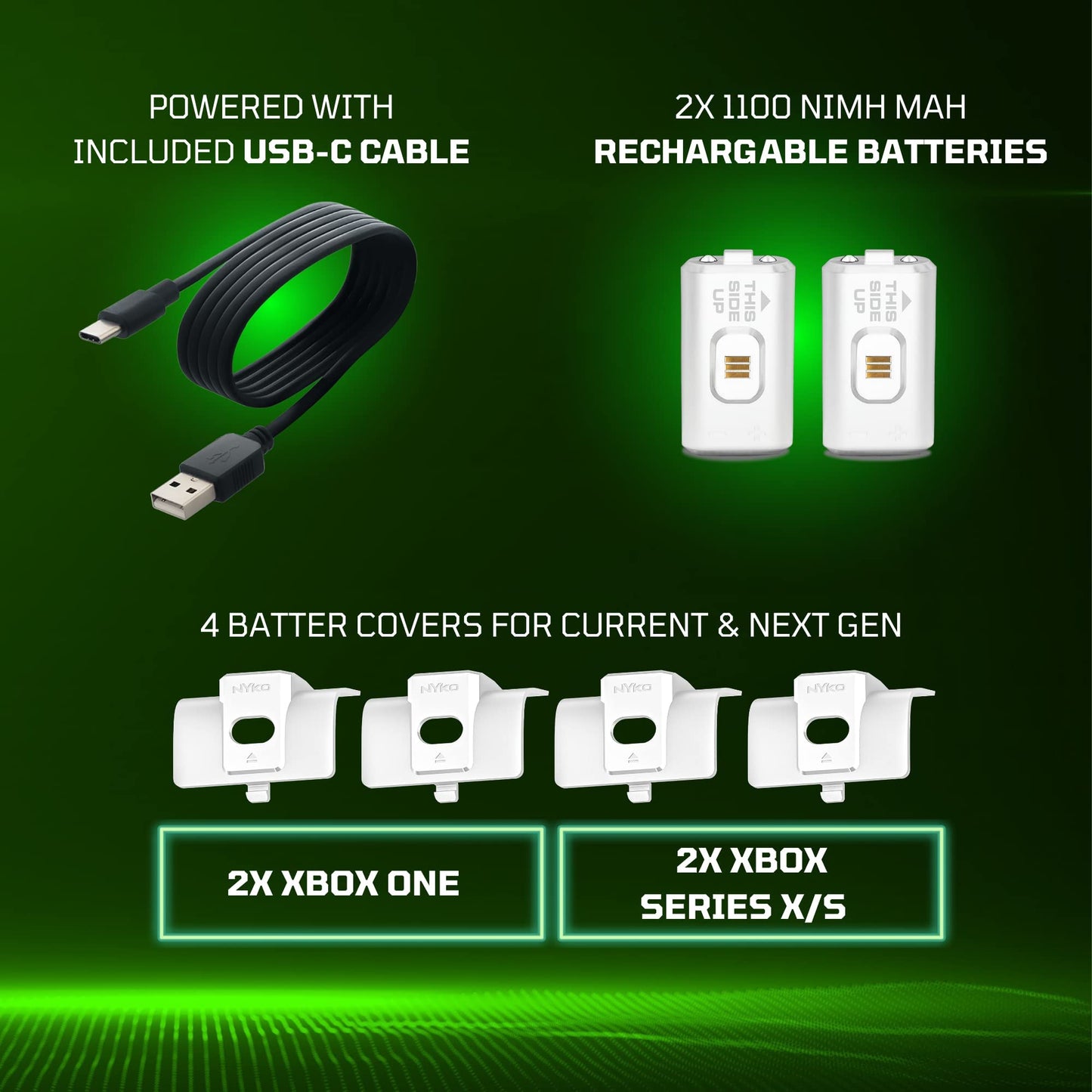Nyko Charging Station for Xbox Series XS & Charge Base for 2 Controllers Nyko