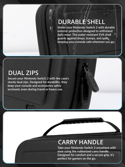 Orzly Accessories Bundle Carry Case & Screen Protector for Nintendo Switch 2 Orzly