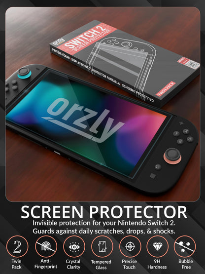 Orzly Accessories Bundle Carry Case & Screen Protector for Nintendo Switch 2 Orzly