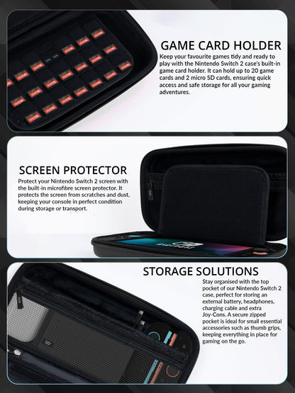 Orzly Accessories Bundle Carry Case & Screen Protector for Nintendo Switch 2 Orzly