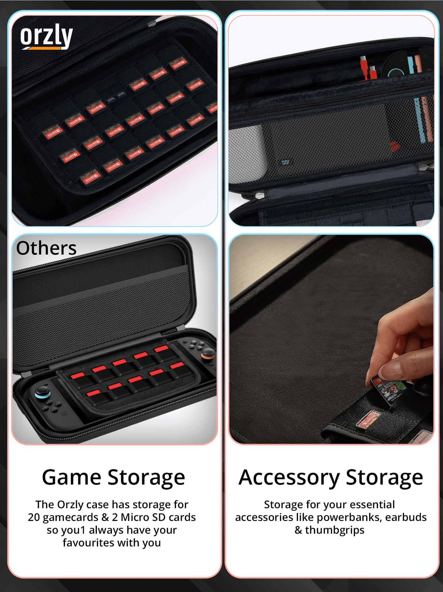 Orzly Accessories Bundle Carry Case & Screen Protector for Nintendo Switch 2 Orzly