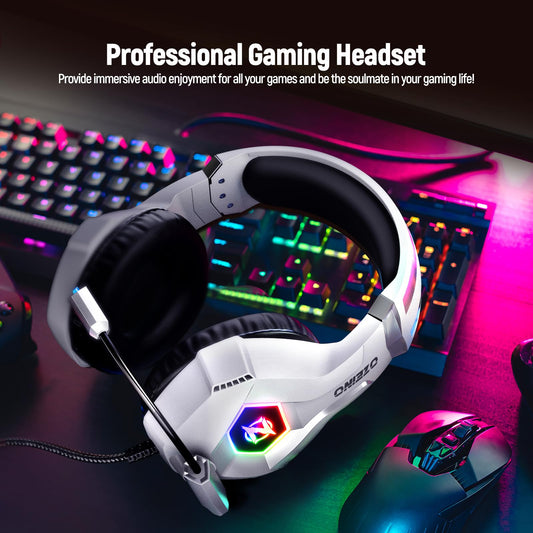 Ozeino Gaming Headset for PC, Ps4, Ps5, Xbox Headset with 7.1 Surround Sound Ozeino