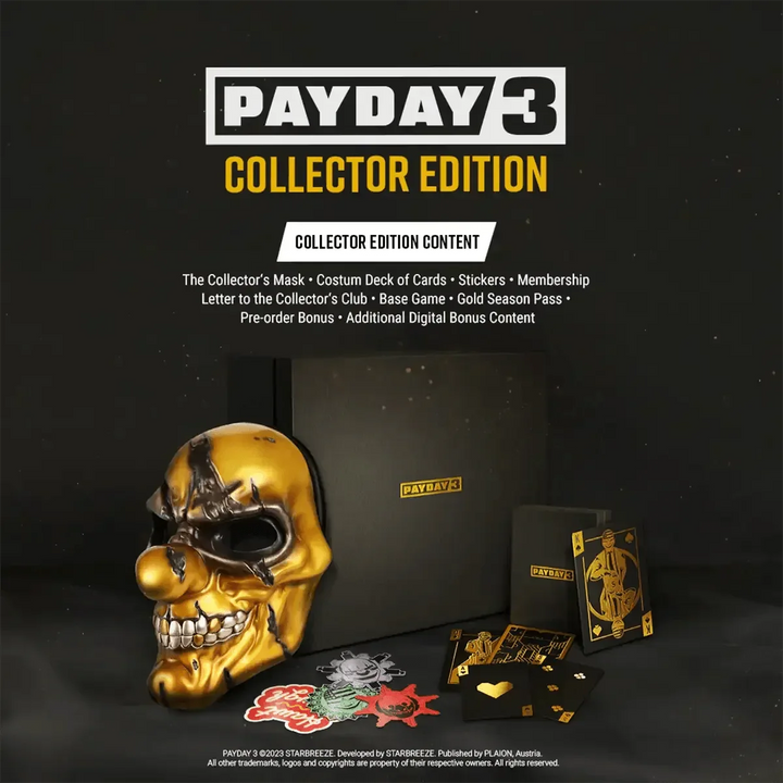 PAYDAY 3 COLLECTOR'S EDITION PS5 easy video game