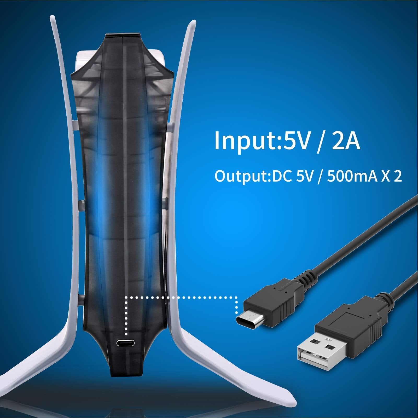 PS5 Controller Charger, PlayStation 5 Controller Charging Station HEATFUN