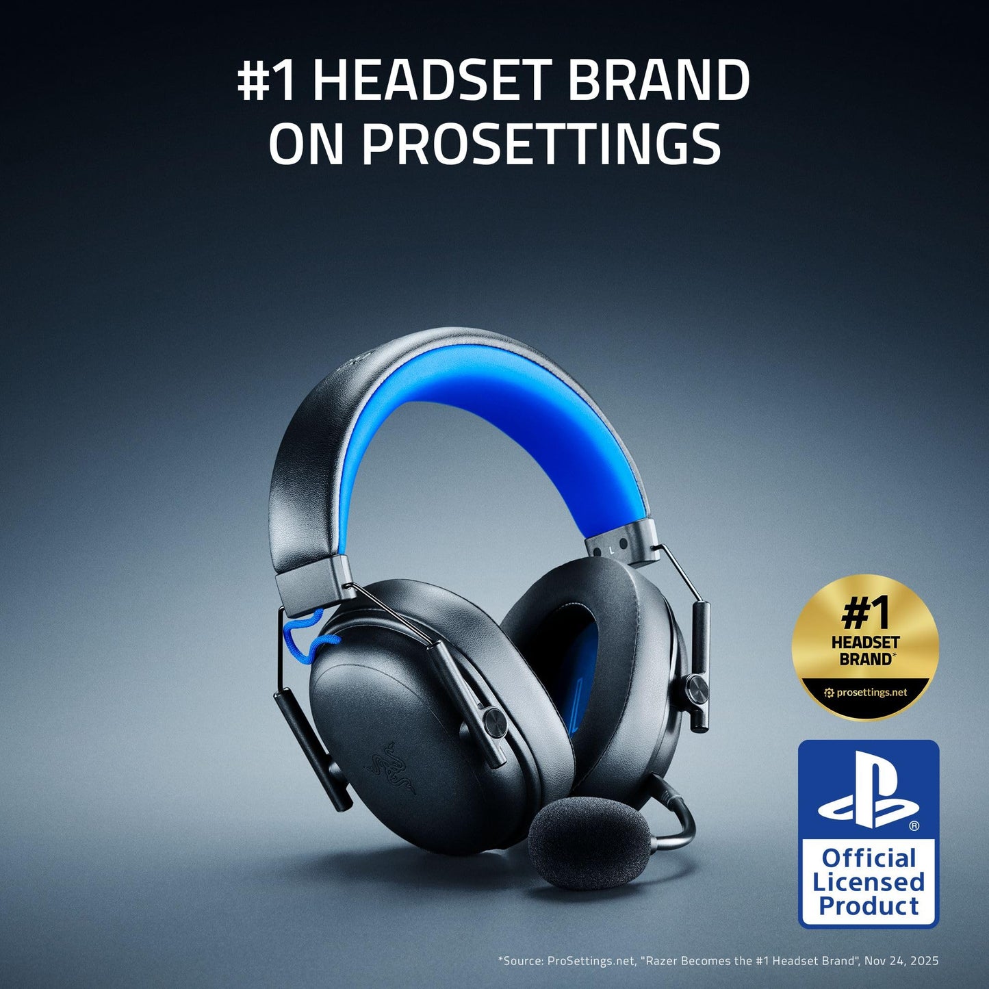 Razer BlackShark V3 X HyperSpeed Wireless Gaming Headset for PS5: 50mm Drivers - Cardioid Mic - 2.4 GHz, Bluetooth - Works with PC, Mac, Nintendo Switch, Smartphone - Long Battery Life - Black - EASY GAMES