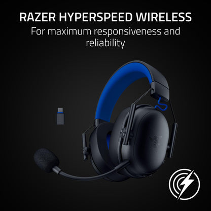 Razer BlackShark V3 X HyperSpeed Wireless Gaming Headset for PS5: 50mm Drivers - Cardioid Mic - 2.4 GHz, Bluetooth - Works with PC, Mac, Nintendo Switch, Smartphone - Long Battery Life - Black - EASY GAMES
