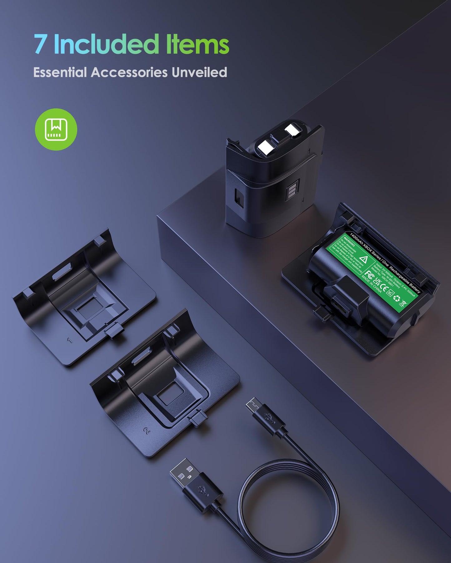 Rechargeable Xbox Controller Battery Pack, Play & Charge Kit for Xbox One/Xbox Series X|S 6amLifestyle