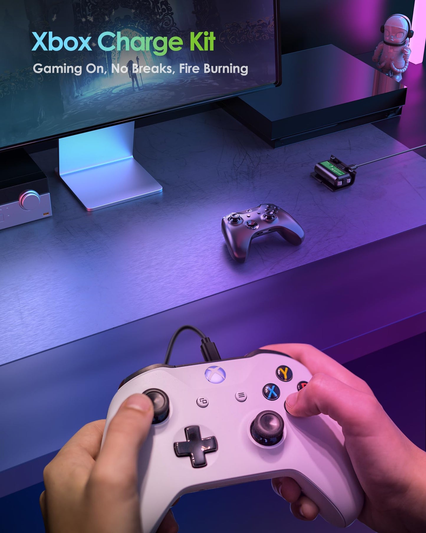 Rechargeable Xbox Controller Battery Pack, Play & Charge Kit for Xbox One/Xbox Series X|S 6amLifestyle