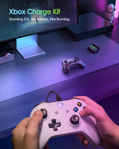 Rechargeable Xbox Controller Battery Pack, Play & Charge Kit for Xbox One/Xbox Series X|S 6amLifestyle